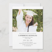 Moderne Gold Foto Graduation Party Einladung (Rückseite)