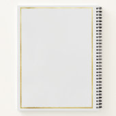 Moderne Gold Frame Brautparty Geschenkliste Notizblock (Rückseite)