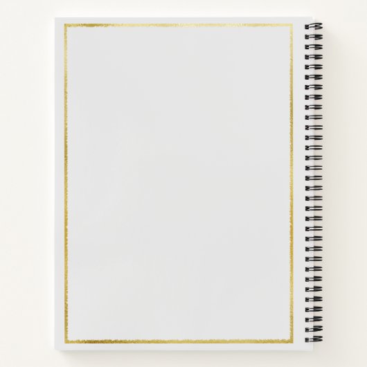 Moderne Gold Frame Brautparty Geschenkliste Notizblock (Rückseite)