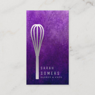 Moderne Gold Glitter Whisk Bäckerei Visitenkarte
