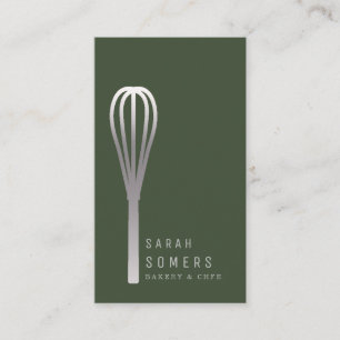 Moderne Gold Glitter Whisk Bäckerei Visitenkarte