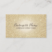 Moderne Gold Glitzer Airbrush Spray Tans Visitenkarte (Vorderseite)