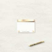 Moderne Gold Glitzer Elefanten - Personalisiert Post-it Klebezettel (Auf Schreibtisch)