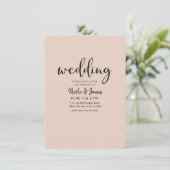 Moderne Gold Glitzer Glam JEDE FARBE Hochzeit Einladung (Stehend Vorderseite)