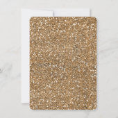 Moderne Gold Glitzer Glam JEDE FARBE Hochzeit Einladung (Rückseite)