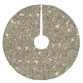 Moderne Gold Glitzer Glitzern Polyester Weihnachtsbaumdecke (Vorderseite)