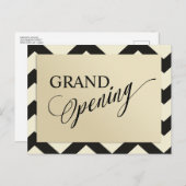 Moderne Gold Glitzer Grand Opening Einladungspostkarte (Vorne/Hinten)