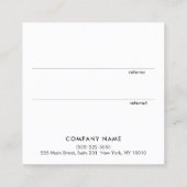 Moderne Gold Glitzer Herz Kundenkarte Empfehlungskarte (Rückseite)