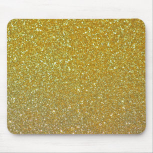 Moderne Gold Glitzer Imitate Fohlen Glitzern Mousepad