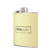 Moderne Gold Glitzer Individuelle Name Flasche Flachmann (Links)