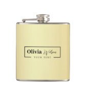 Moderne Gold Glitzer Individuelle Name Flasche Flachmann (Vorderseite)