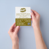 Moderne Gold Glitzer Lips, Makeup Artist Advert Flyer (Gruppe)