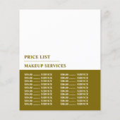 Moderne Gold Glitzer Lips, Makeup Artist Advert Flyer (Hinten)