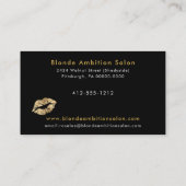 Moderne Gold Glitzer Lips Salon Bezahlkarte Visitenkarte (Rückseite)