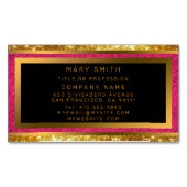 Moderne Gold Glitzer Pink Linde Magnetische Visitenkarte (Vorderseite)