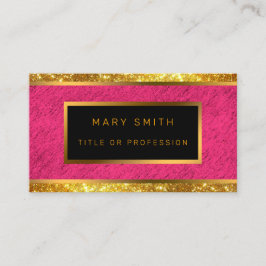 Moderne Gold Glitzer Pink Linde Visitenkarte