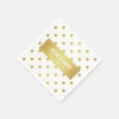 Moderne Gold Glitzer Polka Dots Serviette (Ecke)