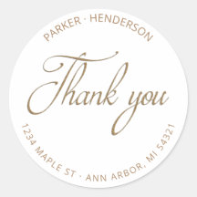 Moderne Gold Glitzer Rücksendeadresse Vielen Dank