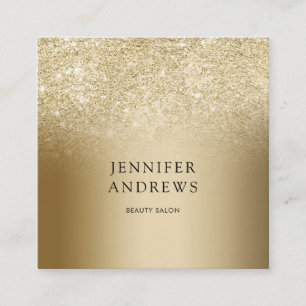 Moderne Gold Glitzer Salon Business Card Quadratische Visitenkarte