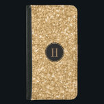 Moderne Gold Glitzer- & Texturdrucke Samsung Galaxy S5 Geldbeutel Hülle<br><div class="desc">Eleganter moderner Golddruck und Glitzern-Glitzer. Der schwarze Kreis und das benutzerdefinierte Monogramm sind optional.</div>