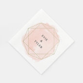 Moderne Gold Glitzer Watercolor Paare Serviette (Ecke)