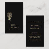 Moderne Gold Glitzer Whisky Bakery Business Card Visitenkarte (Vorne/Hinten)