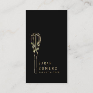Moderne Gold Glitzer Whisky Bakery Business Card Visitenkarte
