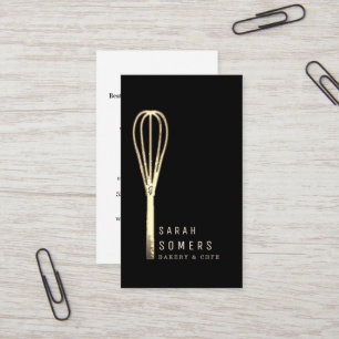 Moderne Gold Glitzer Whisky Bakery Business Card Visitenkarte