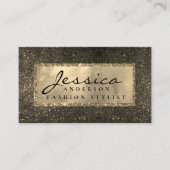 Moderne Gold golden Glitzer stilvolle Visitenkarte (Vorderseite)
