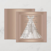 MODERNE GOLD GOWN WEDING EINLADUNG (Vorne/Hinten)