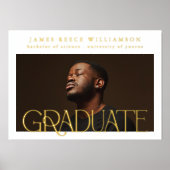 MODERNE GOLD GRADUATE Foto CLASS VON 2023 Foliendrucke (Vorderseite)