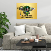 Moderne Gold Graduation Cap Form Foto Collage Poster