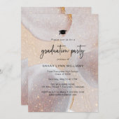 Moderne Gold Graduation Party Einladung (Vorne/Hinten)