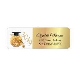 Moderne Gold Graduierungskappe, Disco Ball, Wein