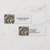Moderne Gold & Gray Agate Geode Mini Visitenkarte (Vorne/Hinten)