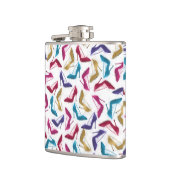 Moderne Gold High Heels Wasserfarbe Flachmann (Links)