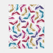 Moderne Gold High Heels Wasserfarbe Fleecedecke (Vorderseite)