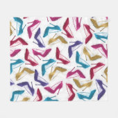 Moderne Gold High Heels Wasserfarbe Fleecedecke (Vorderseite (Horizontal))