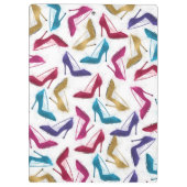 Moderne Gold High Heels Wasserfarbe Klemmbrett (Rückseite)