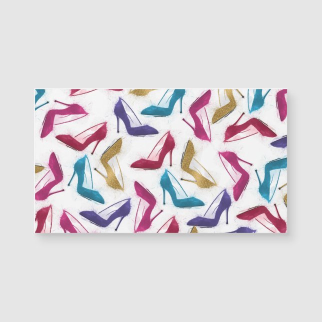 Moderne Gold High Heels Wasserfarbe Magnetkarte (Vorderseite)