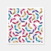 Moderne Gold High Heels Wasserfarbe Serviette (Vorderseite)