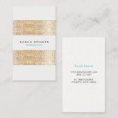 Moderne Gold Imitate Funkelnd Sequins Makeup Artis Visitenkarte (Vorne/Hinten)