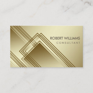 Moderne Gold Imitate Geometrischer Beruflicher Gli Visitenkarte