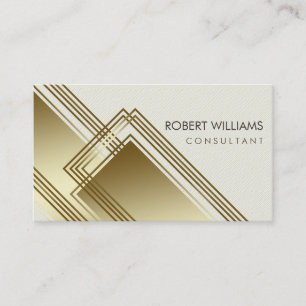 Moderne Gold Imitate Geometrischer Beruflicher Gli Visitenkarte