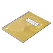 Moderne Gold Imitate Glitzer Name Personalisiert Notizblock (Linke Seite)