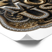 Moderne Gold IN FAMOUS Statement Design Poster (Ecke)
