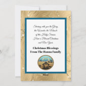 Moderne Gold "JOY" Krippe Weihnachten Silhouette (Rückseite)