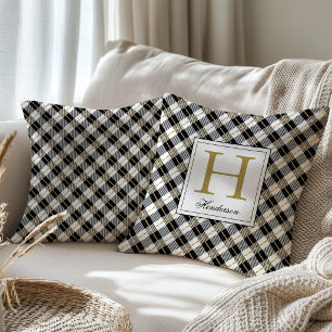 Moderne Gold-Karot-Monogramm-Familie Kissen