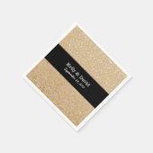 Moderne Gold Leopard Print Elegante neutrale Hochz Serviette (Ecke)