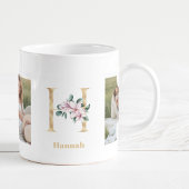 Moderne Gold Letter H-Blume | Monogramm für zwei F Kaffeetasse